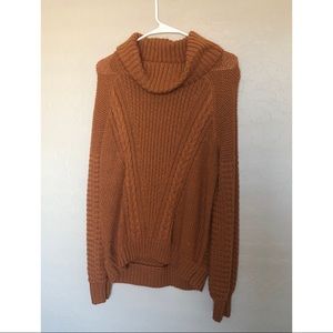 Orange turtle neck sweater